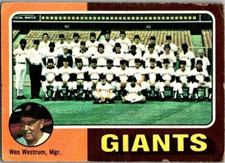 1975 Topps Baseball Giant's Team & Checklist