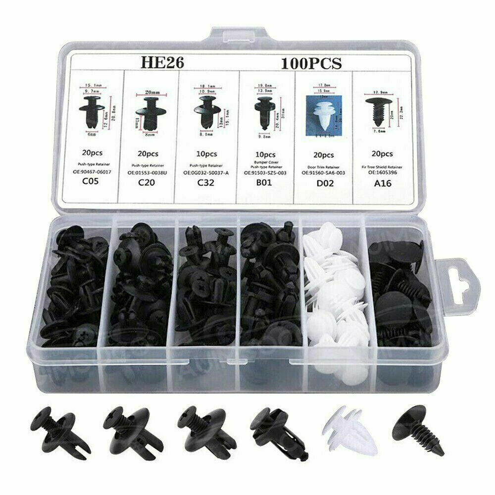 Fastener Kit Accessories Clip Trim Car Push Pin Rivet Bumper Door Panel Retainer