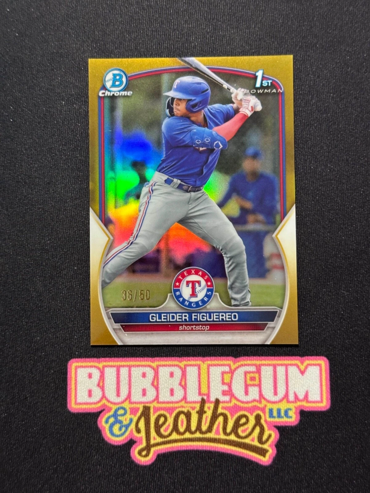 2023 Bowman Chrome Prospects Gold Refractor 1st /50 Gleider Figuereo #BCP-59