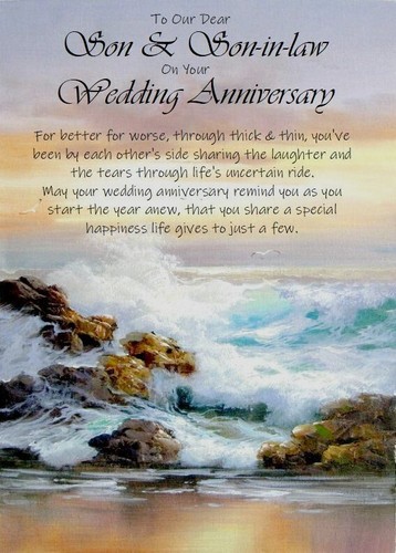 A NOTRE cher fils et beau-fils pour votre anniversaire carte A5 LGBT avec amour