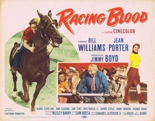 RACING BLOOD Original Title Lobby Card Bill WIlliams Jean Porter Horse Racing