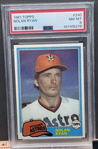 1981 Topps Nolan Ryan # 240 PSA 8 Great eye appeal HOF Houston Astros