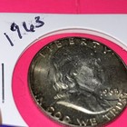1963 Franklin Half Dollar 50C Business Strike Philadelphia 90% Silver KM#199 — photo 4