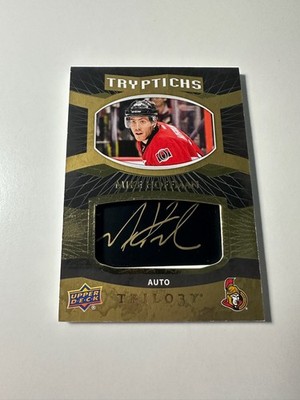 2017-18 Upper Deck Trilogy Mike Hoffman Tryptichs Auto /199 #T-OTT1