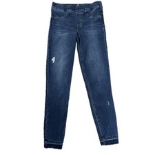      SPANX Distressed Pull-On Skinny Jeans  Med-Wash Sculpting Denim Sz S 4/6