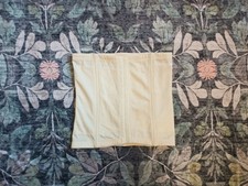 Flexees Maidenform Womens Boned Corset Small Ivory Floral Waist Cincher Bridal