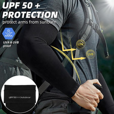 UV Sun Protection Arm Sleeves, UPF 50 Sports Cooling Arm Compression Sleeves ...