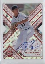 2018 Panini Elite Extra Edition Status Red Die-Cut 4/75 Franklin Perez Auto s3g