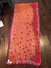 Dana Xu Silk Wrap Shawl Print Shawl 90x43