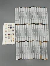 Lot of 53  Copic Sketch Markers Assorted Colors Used TESTED
