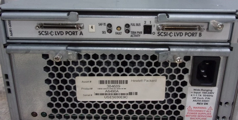 Дисковая система HP 2300 A6490-60100 14x корпус для хранения Ultra160 SCSI СМ. ПРИМЕЧАНИЯ - Изображение 4 из 4