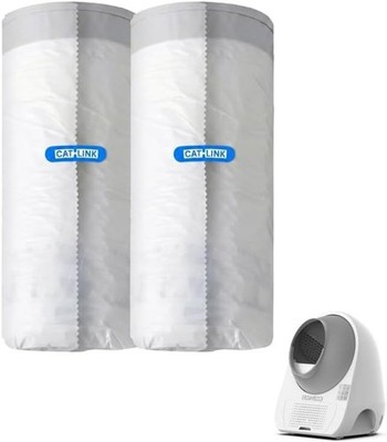 40 Pack CATLINK Trash Bags, for Automatic Cat Litter Box for Scooper Young & Lux