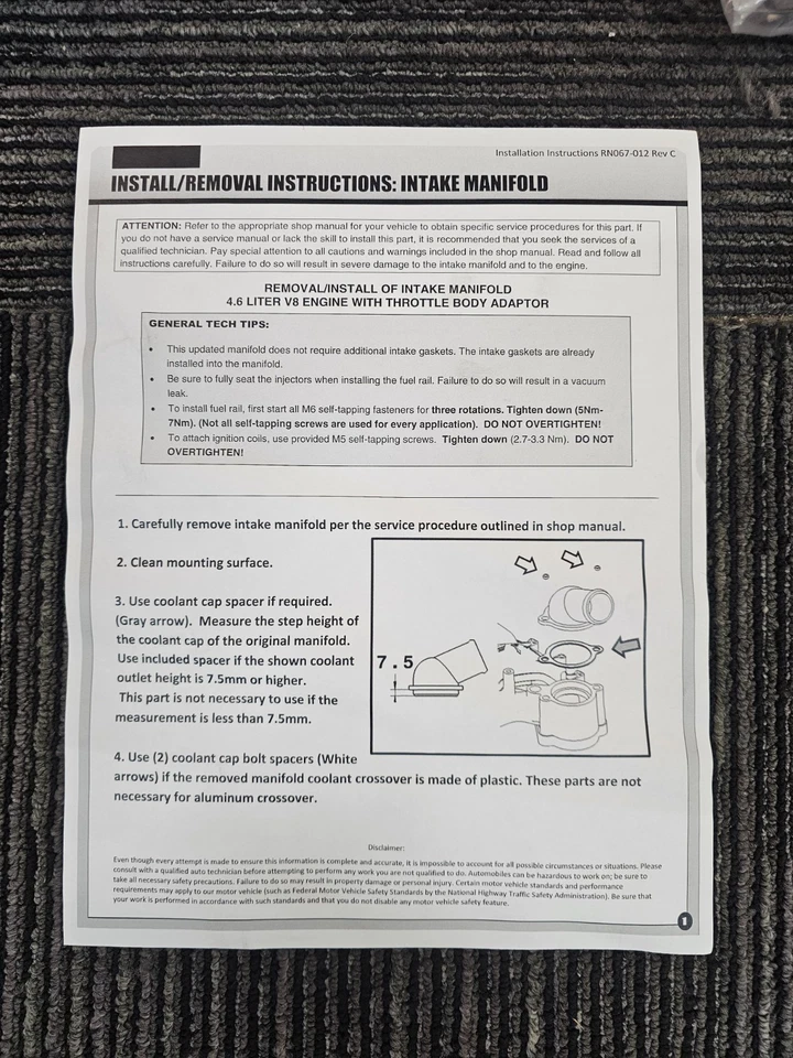 Colector de admisión del motor Dorman 615-375 para Ford E-150 E-250 F-150 2007-2008 Foto 4 de 4