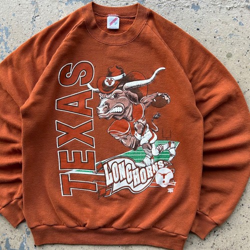 Vintage 90s Texas Longhorns Sweatshirt Bevo Cartoon Football Graphic Crewneck L