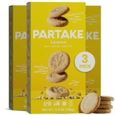 Gluten-Free Vegan Soft Baked Lemon Cookies - Top Allergen-Free Snack 3 Pack