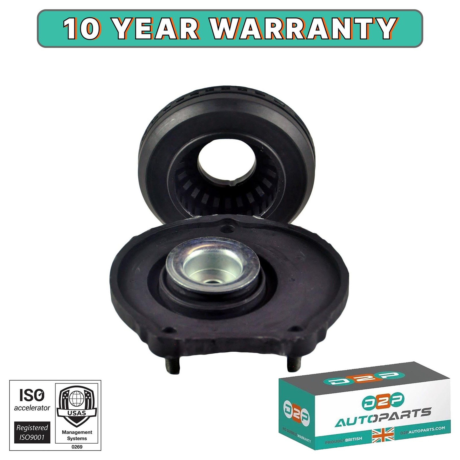 FRONT LEFT TOP STRUT MOUNT & BEARING FOR CITROEN NEMO 1.3 HDI, 1.4, 1.4 HDI