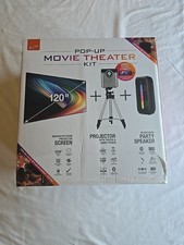 iLive Pop-Up Movie Theater Kit Projector with Bluetooth 120" Screen THE2024BDL
