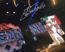 Foto firmada por Electroshock 8x10 Lucha Libre AAA CMLL IWRG Leyenda Imagen Auto'd K