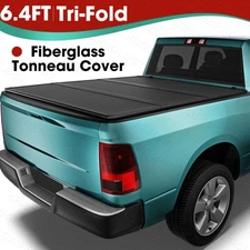 Hard Tri-Fold Tonneau Cover For 03-25 Dodge Ram 1500 2500 3500 6.4FT Truck Bed