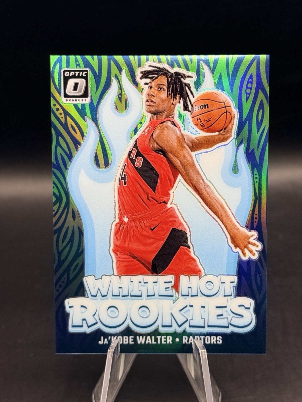 2024-25 Donruss Optic White Hot Rookies Ja’Kobe Walter Lime Green Prizm /199 #13