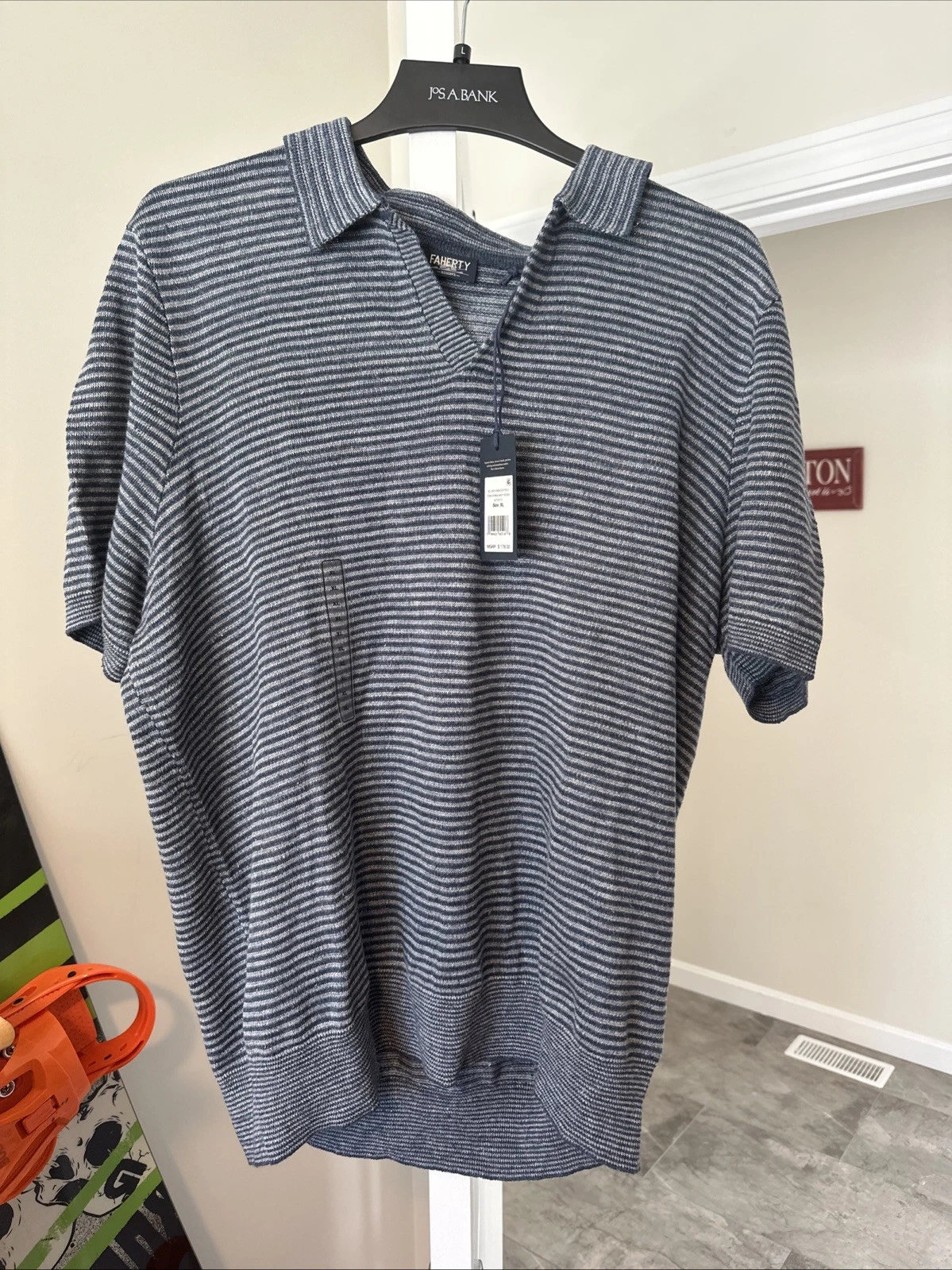 Faherty Reserve Shirt Mens XL Gray 100% Linen Short Sleeve Polo Sweater Pullover
Opens in a new wind
