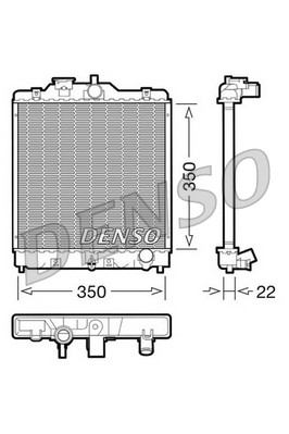 KÜHLER MOTORKÜHLUNG DRM40003 FÜR HONDA CIVIC/Hatchback/VII/Fastback/Aerodeck - Bild 2 von 8