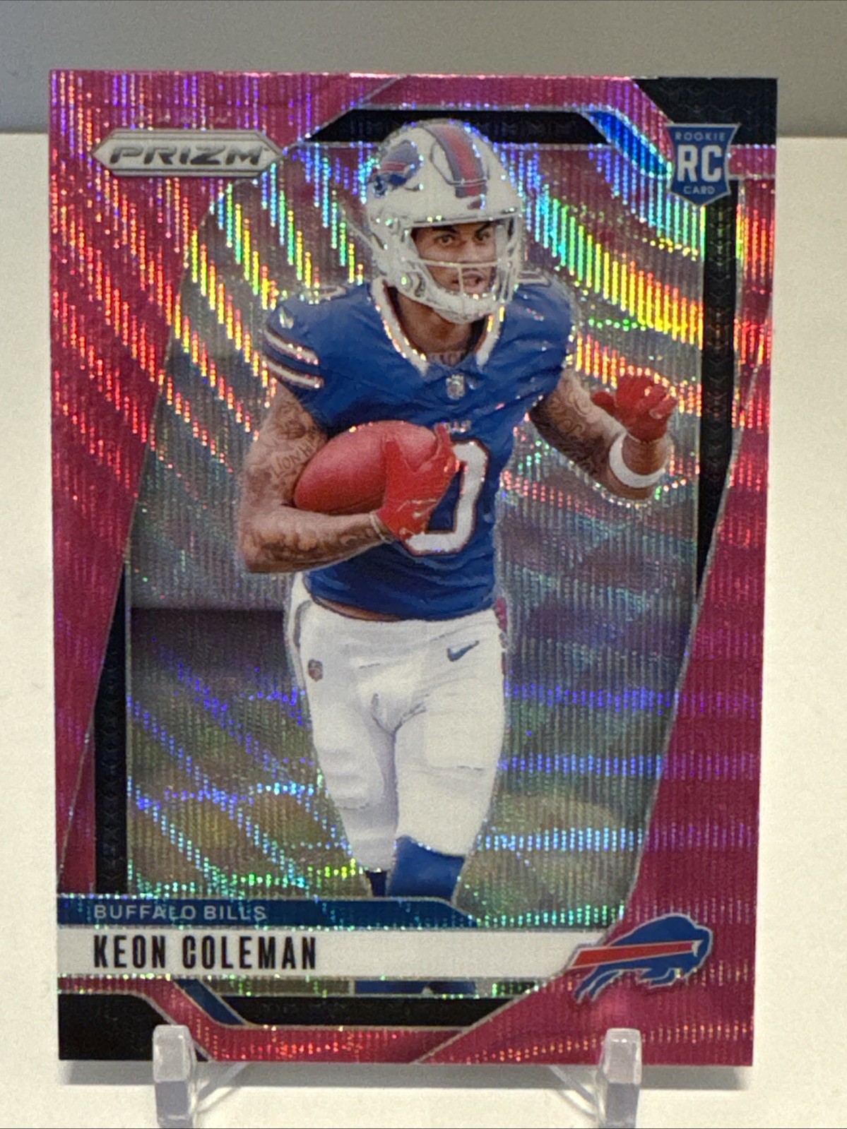 2024 Panini Prizm - Rookies Keon Coleman #362 Pink Wave Prizm (RC)