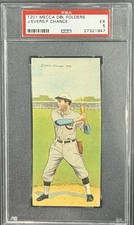 1911 T201 Mecca Frank Chance /Johnny Evers Cubs HOF PSA 5 EX Beauty Looks Nicer