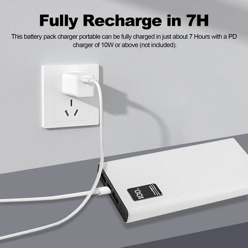 900000MAH Portable Power Bank LCD LED 2 USB Battery Charger For Mobile Phone New - Picture 7 of 8