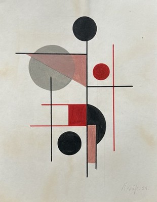 Krause (Signed, 1924)   Abstract Geometric Composition  