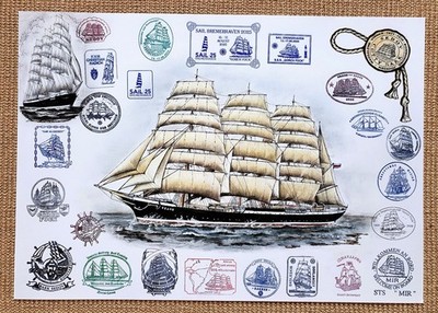 Sail Bremerhaven 2025 KD Windjammer 25 verschiedenen Bordstempel Bogen