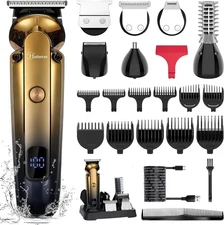 Professional Hair Clippers & Trimmer Kit for Barber Mens Beard Haircut Set