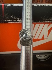 Vintage VTG 925 Sterling Silver Ring Black Gemstone Pattern 8.3 Grams Size 7 3/4