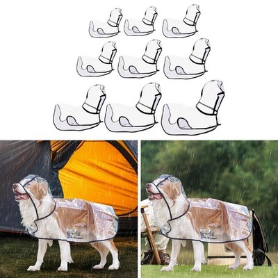 Hunderegenmantel, durchsichtig, für unterwegs, Regenponcho für Welpen,