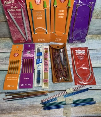 Lot Of Knitting & Crocheting Needles Boye Bates Zephr Loops & Threads New & Used