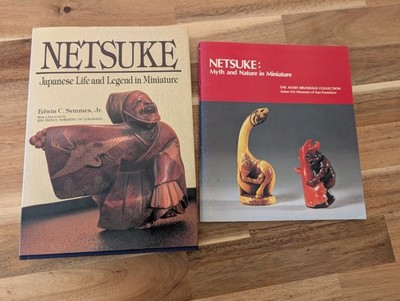 Lot of 2 Netsuke Book: Japanese Life and Legend in Miniature & Myth and Nature..