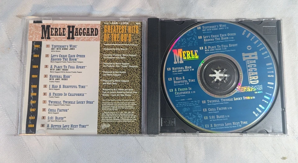 Merle Haggard - Greatest Hits Of The 80s - CD - 1990 - CBS Records - Изображение 3 из 3