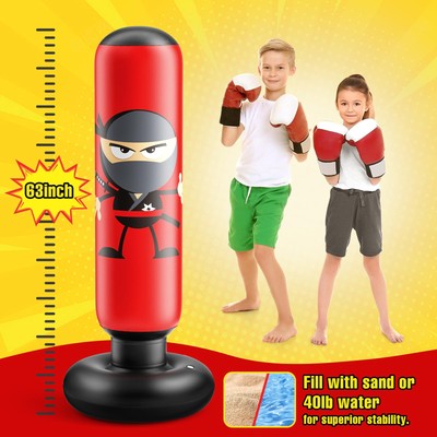 Saco De Boxeo Inflatable Punching Bag For Kids, 63 Inch Kids