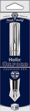 Helix Oxford Premium Fountain Pen (Stainless Steel) with Plastic Free Packaging