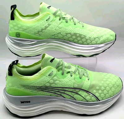 Puma ForeverRun Nitro Speed Green Gray Men's Running Racing Shoes size 11.5 NEW