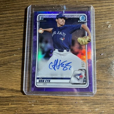 2020 Bowman Draft - Chrome Draft Picks Autographs CJ Van Eyk #CDA-CV Purple...
