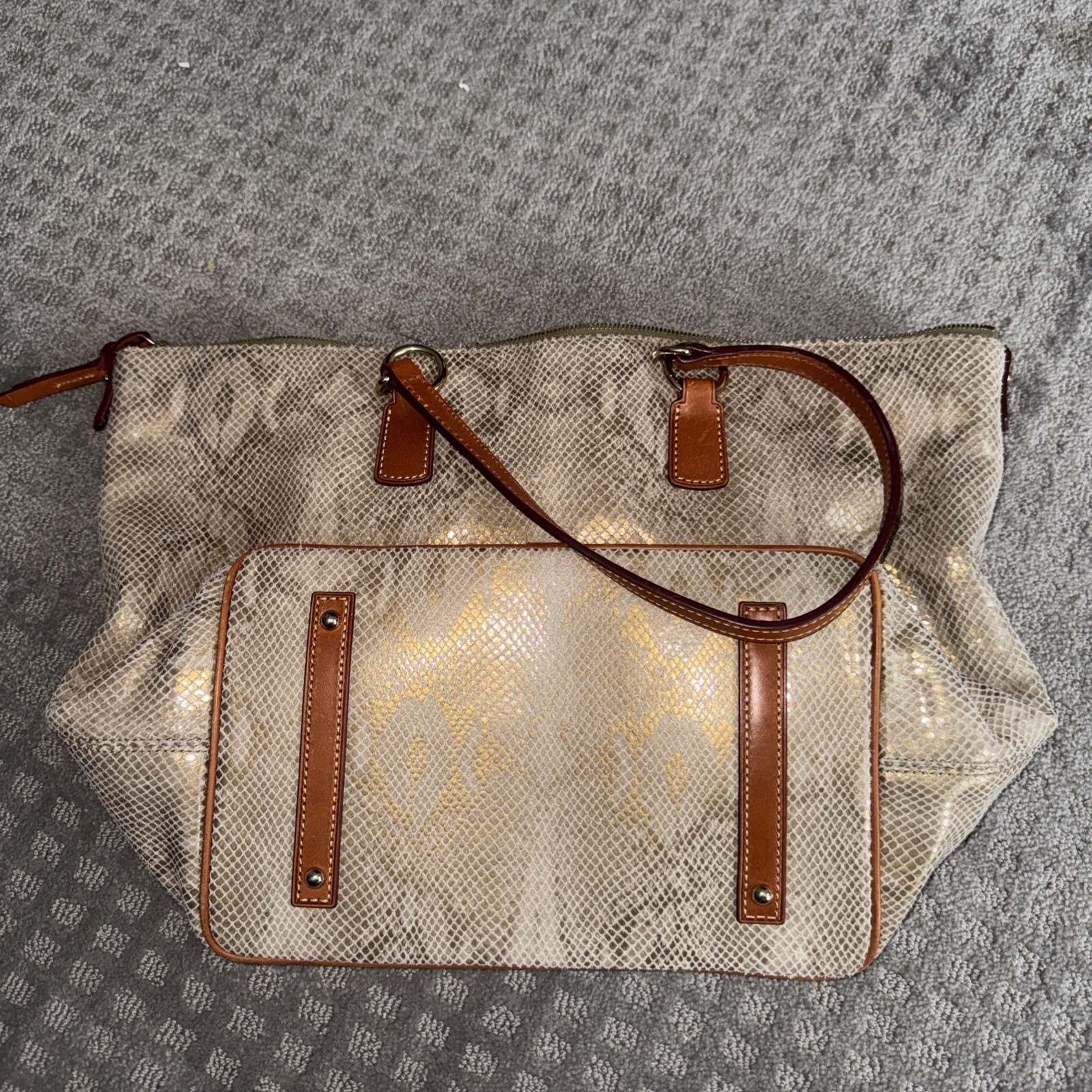 Vintage DOONEY & BOURKE Snakeskin Python & Leathe… - image 3