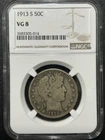 1913-S 50C NGC VG 8 Barber Half Dollar