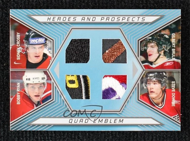 2006 ITG Heroes and Prospects Quad Emblem Silber /10 Crosby Brule Ryan Downie