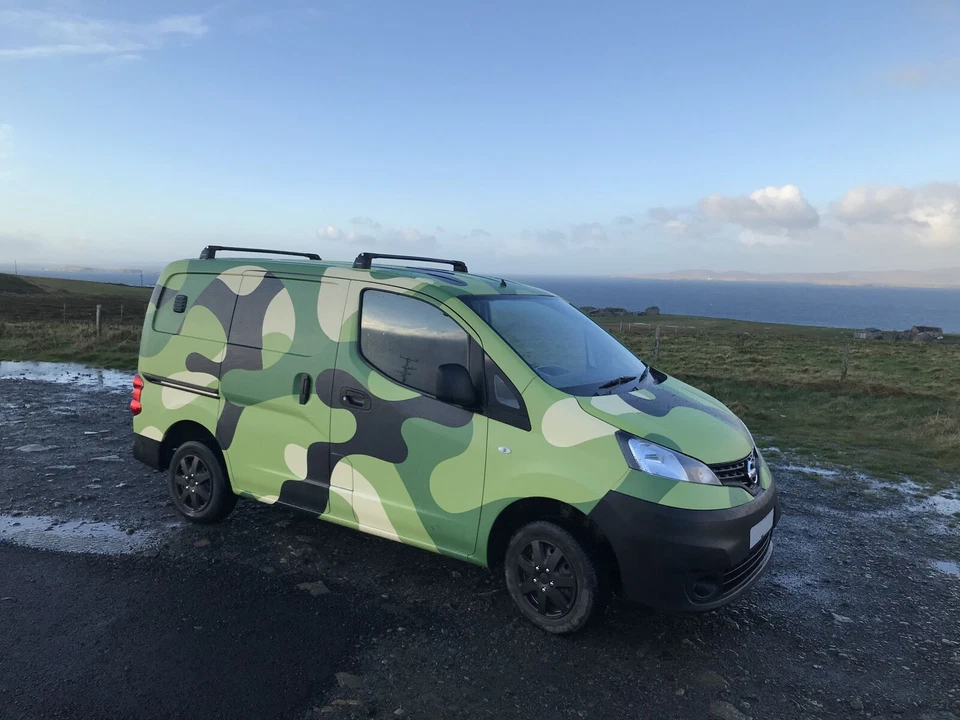 For Nissan NV200 2009-2021 2Qty Roof Rack Cross Bars Fix Point Alu Black - Image 4 of 4