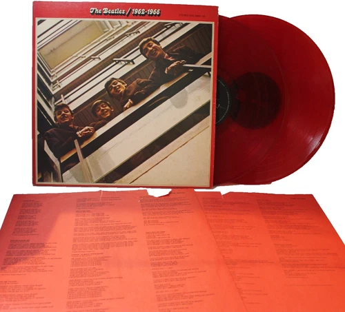 The Beatles 1962-1966 Red Album EAS-50021 Japan 2LP Vinyl Inner x2 Tear