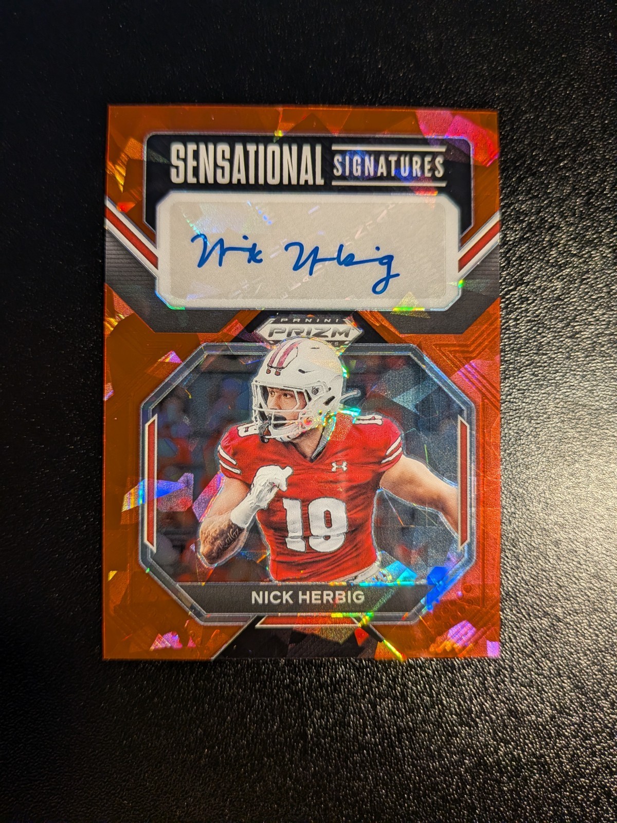 Nick Herbig Panini Prizm Draft Picks Sensational Signature #SSNIH Red Ice