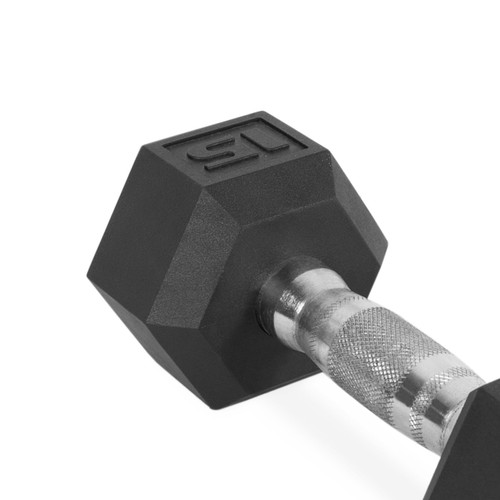 Barbell, Rubber Hex Dumbbell, Single - Picture 26 of 39