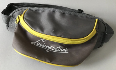 90er Vintage Bauchtasche Gürteltasche grau  Retro Neon Festival Luciano Fabri