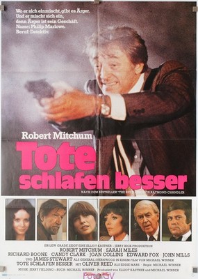 Kino-Plakat Tote schlafen besser/The Big Sleep 1978 Robert Mitchum,James Stewart